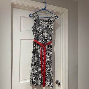 Hanna Andersson Women's Black and White Sleeveless Sundress